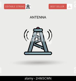 Symbol für einfachen Vektor der Antenne. Stock Vektor
