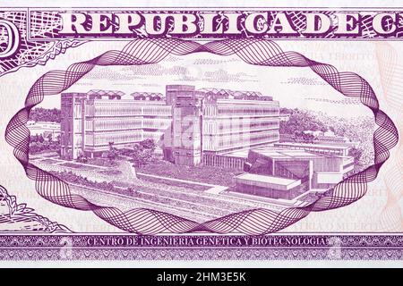 Zentrum für Gentechnik und Biotechnologie aus dem kubanischen Geld - Pesos Stockfoto