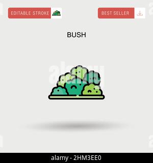 Einfaches Bush-Vektor-Symbol. Stock Vektor