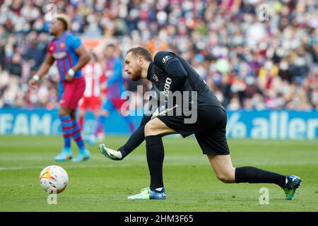 Barcelona, Spanien. 06th. Februar 2022. Jan Oblak von Atletico de Madrid während des Liga-Spiels zwischen dem FC Barcelona und Atletico de Madrid im Camp Nou in Barcelona, Spanien. Bild: DAX Images/Alamy Live News Stockfoto