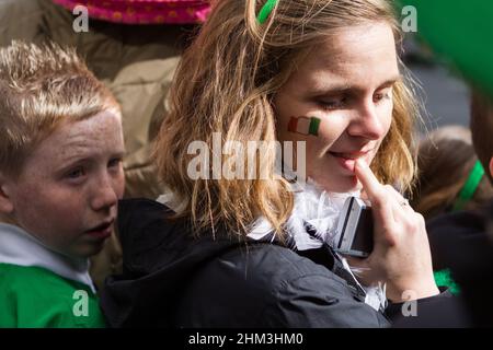 St. Patrick's Day Feier in Dublin, Irland Stockfoto