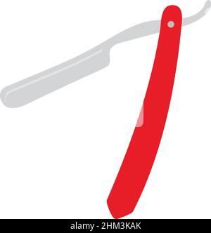 Rasiermesser-Symbol. Flaches Farbdesign. Vektorgrafik. Stock Vektor
