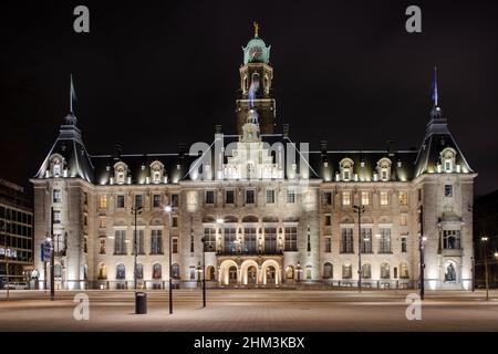 Das monumentale Stadhuis (Rathaus, Rathaus) von Rotterdam, Niederlande Stockfoto