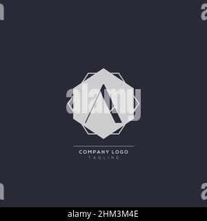 Ein Logo-Design-Konzept mit Hintergrund. Anfänglich basierte kreative minimale Monogramm Symbol Brief. Modernes, luxuriöses Alphabet-Vektor-Design. Stock Vektor