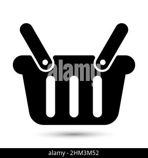 Symbol für den Lebensmittelkorb. Vektorgrafik Stock Vektor