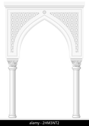 Architekturbogen im arabischen oder anderen östlichen Stil, Eingang, Eingang Stock Vektor
