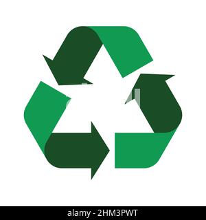 Einfaches flaches Universal Recycling Symbol Stock Vektor