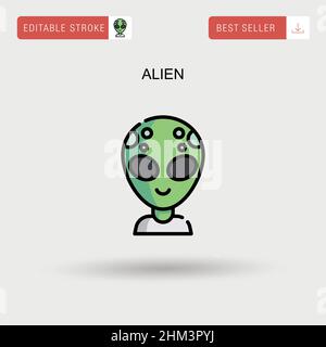 Alien Simple Vector-Symbol. Stock Vektor