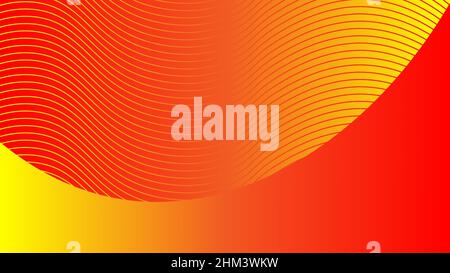 Orange abstrakter Hintergrund mit Wellenlinie elegantes Design Stock Vektor