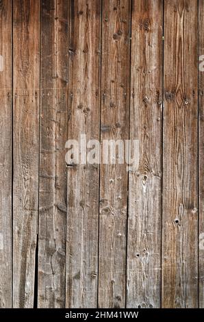 Alte verwitterte rustikale Holzwand mit schöner natürlicher Textur - Draufsicht Bild Stockfoto