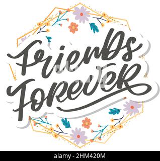 Soul Schwester mit Herz Schriftzug Design beste Freund Vorläufer Bff besties Stock Vektor