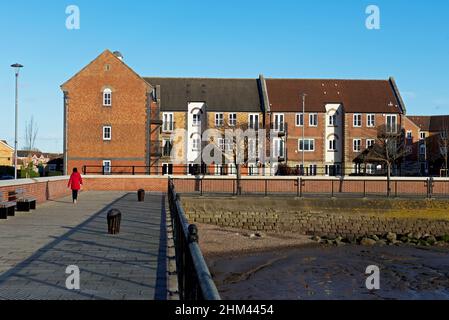 Wohnungen in Victoria Docks, Hull, Humberside, East Yorkshire, England Stockfoto