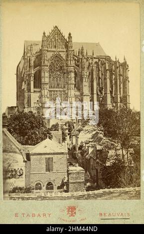 „Vue de la cathedrale Saint-pierre (Saint Pierre) de Beauvais, Oise“ Foto fin 19eme siecle Stockfoto