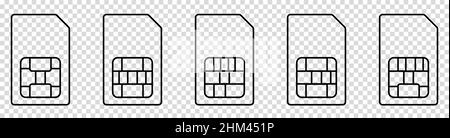 Vektorsymbole der SIM-Karte Stock Vektor