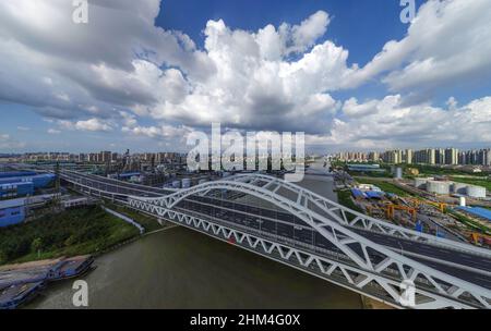 Der Kanal der stadt huaian in jiangsu Stockfoto