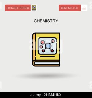 Einfaches Vektor-Symbol für Chemie. Stock Vektor