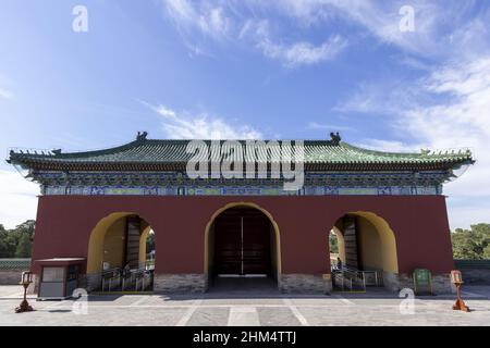 Peking tiantan Park im Gebet vor der Tür Stockfoto