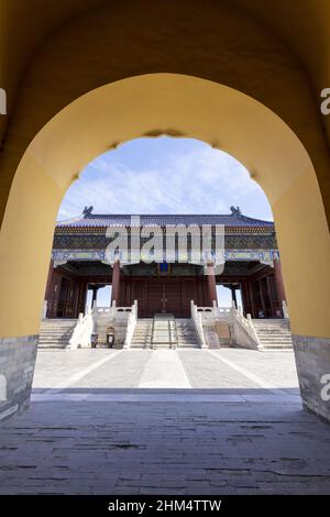 Peking tiantan Park im Gebet vor der Tür Stockfoto