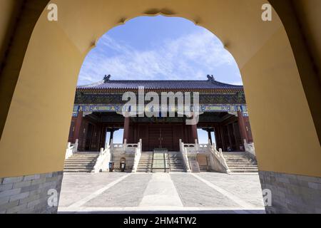 Peking tiantan Park im Gebet vor der Tür Stockfoto