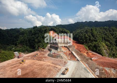 Chongqing panlong Bau des Pumpspeicherkraftwerks Stockfoto