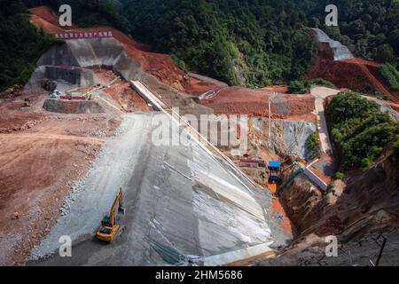 Chongqing panlong Bau des Pumpspeicherkraftwerks Stockfoto