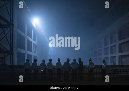 Chongqing panlong Bau des Pumpspeicherkraftwerks Stockfoto