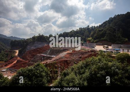 Chongqing panlong Bau des Pumpspeicherkraftwerks Stockfoto