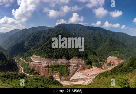 Chongqing panlong Bau des Pumpspeicherkraftwerks Stockfoto