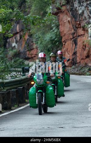 Chongqing Bergwald Feuerpatrouille Stockfoto