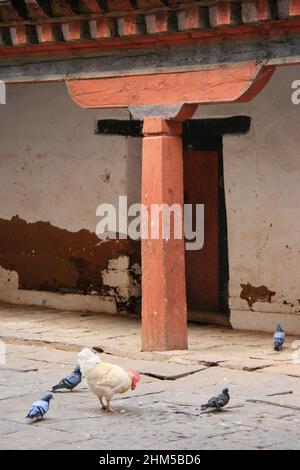 buddhistische Festung (Dzong) in wangdue phodrang (bhutan) Stockfoto