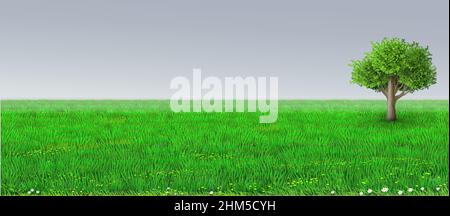 Vektor grünen Horizont Hintergrund Baum Stock Vektor