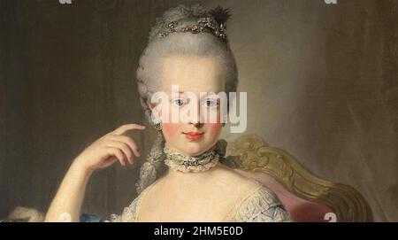 MARIE ANTOINETTE (1755-1793) letzte Königin von Frankreich vor der Französischen Revolution 1789. Stockfoto