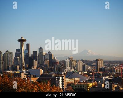 Skyline von Seattle vom kerry Park Stockfoto