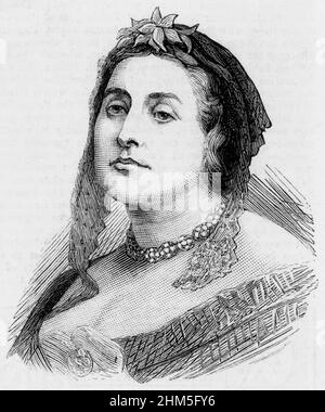 Caroline Elizabeth Sarah Norton (geb. Sheridan - 1808-1877) Englische Dichterin, Romanautorin und Pamphleteerin. Stockfoto