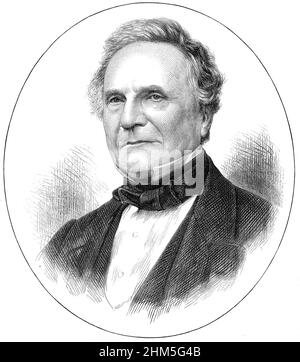 Charles Babbage (1791-1871) englischer Mathematiker. Stockfoto