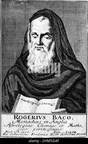 Roger Bacon (c1214-1292) englischer Experimentalwissenschaftler, Philosoph und Franziskaner Stockfoto