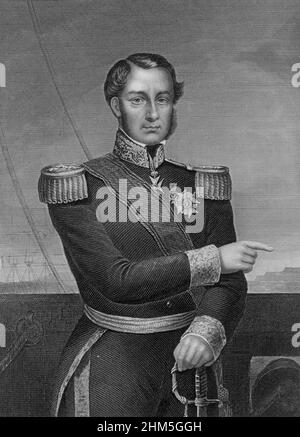 Ferdinand Alphonse Hamelin (1796-1864) französischer Admiral Stockfoto