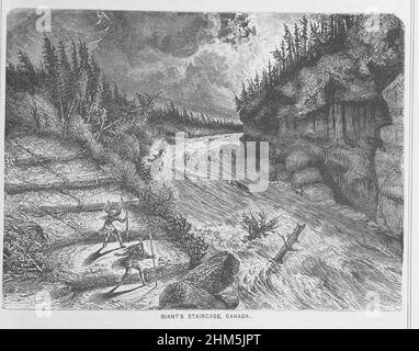 Bild von Seite 59 von 'Wanderungen in jedem Clime; oder, Reisen, Reisen und Abenteuer auf der ganzen Welt ... Eine Fortsetzung von „die Erde mit Stift und Bleistift abgegrenzt“ ... Mit ... Illustrationen, etc' GIANT'S STAIRCASE, KANADA Stockfoto