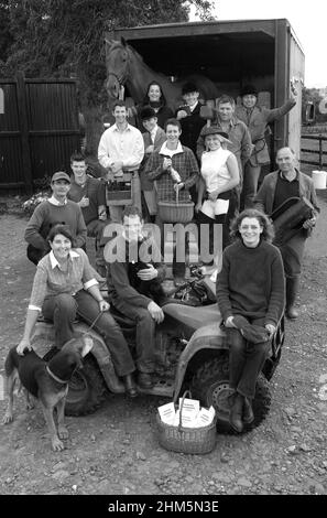 Mitglieder der South Shropshire Hunt im Jahr 2005 Stockfoto