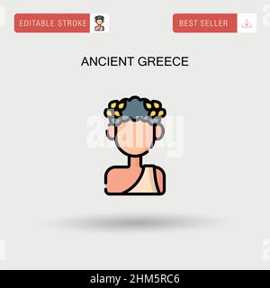 Altes griechenland einfaches Vektor-Symbol. Stock Vektor