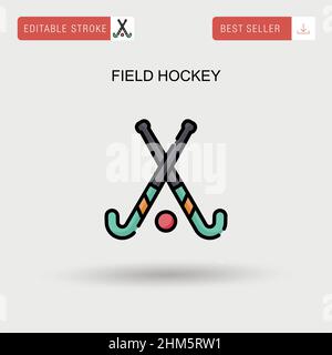 Einfaches Vektor-Symbol für Hockey. Stock Vektor