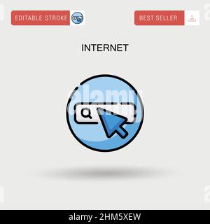 Einfaches Vektorsymbol für das Internet. Stock Vektor