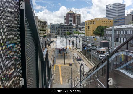 14. Dezember 2021, Mauritius - Hauptstadt Port Louis, Mauritius ist ein wichtiger Geschäfts- und Offshore-Finanzplatz Stockfoto