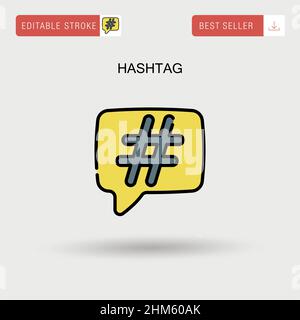 Hashtag einfaches Vektor-Symbol. Stock Vektor