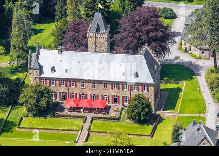 Luftaufnahme, Haus Oefte, Essener Golfclub, Kettwig, Essen, Ruhrgebiet, Nordrhein-Westfalen, Deutschland, DE, Europa, Golf, Golfplatz, Golfplatz, Gol Stockfoto