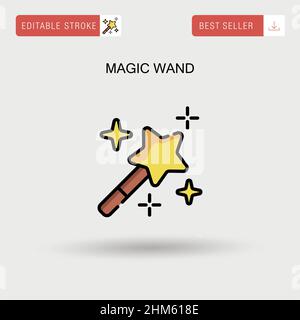 Magic Zauberstab einfaches Vektor-Symbol. Stock Vektor