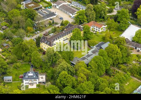 Luftaufnahme, Grugapark, Botanischer Garten der Universität Duisburg/Essen, Gartenbauzentrum im Grugapark des Nordrhein-westfälischen CH Stockfoto