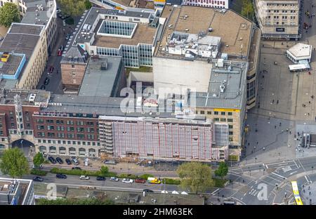 Luftaufnahme, Rathausstraße und Willy-Brandt-Platz am Essener Hauptbahnhof, Innenstadt, Essen, Ruhrgebiet, Nordrhein-Westfalen, Deutschland, Luftbild, Rat Stockfoto