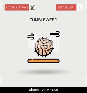 Tumbleweed einfaches Vektorsymbol. Stock Vektor