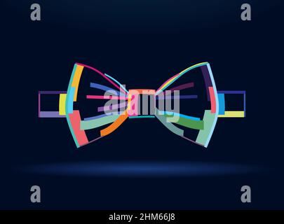 Abstrakte Fliege aus bunten Farben. Farbige Zeichnung. Vektordarstellung von Farben Stock Vektor